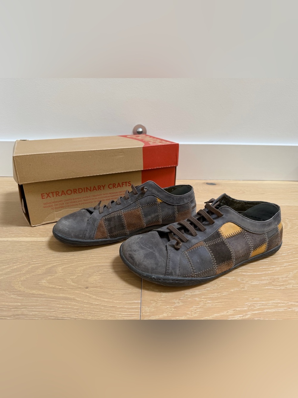 Camper Twins Peu men’s leather patchwork shoe